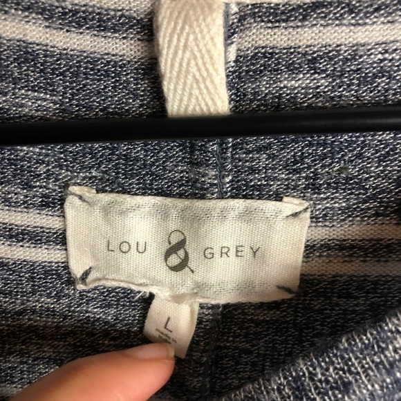 LOU&GREY Womens Long Sleeve Stripped Dress Large - Picture 2 of 2